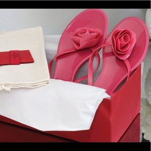 Valentino PVC Flip Flop in Pink, Size 41